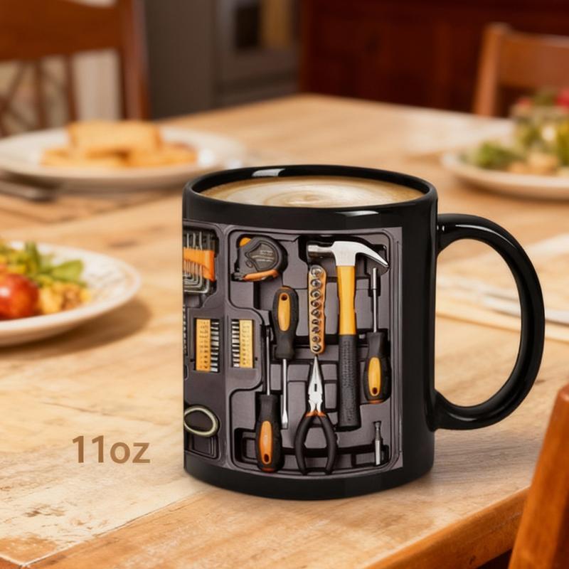 🤣Creative Funny Coffee Mug | Mechanic Toolbox Pattern Design🛠️