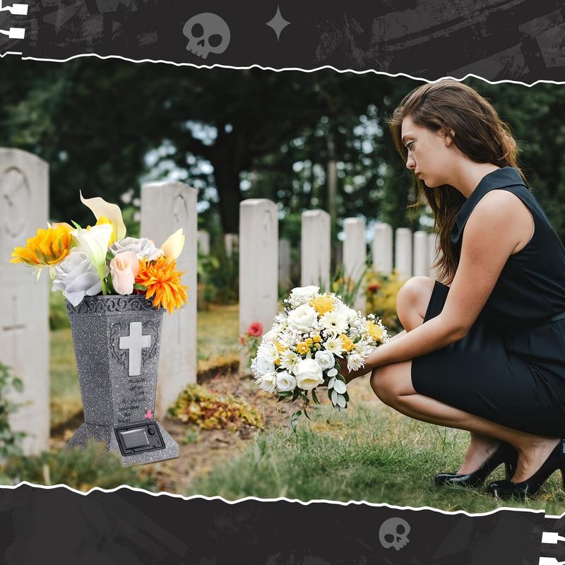 ✨Solar Cemetery Grave Vase with LED💐
