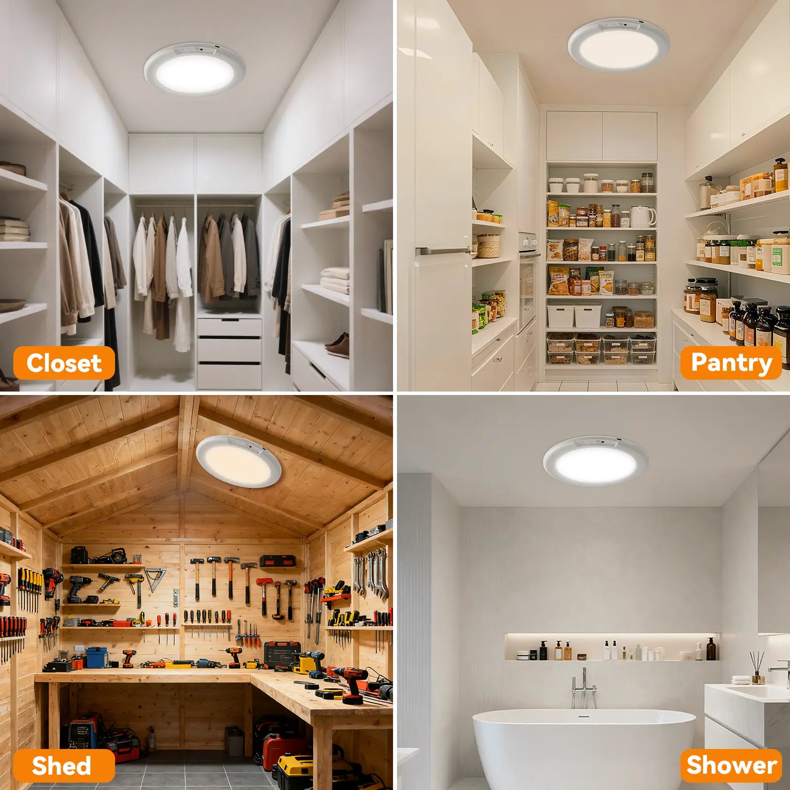 🔋Rechargeable Motion Sensor LED Ceiling Light
