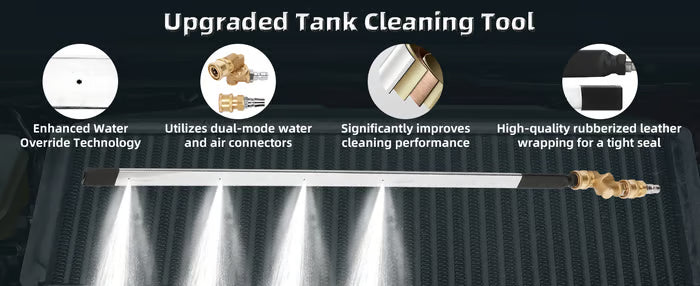 🚗 24" Radiator Cleaning Wand with 180° Quick Coupler