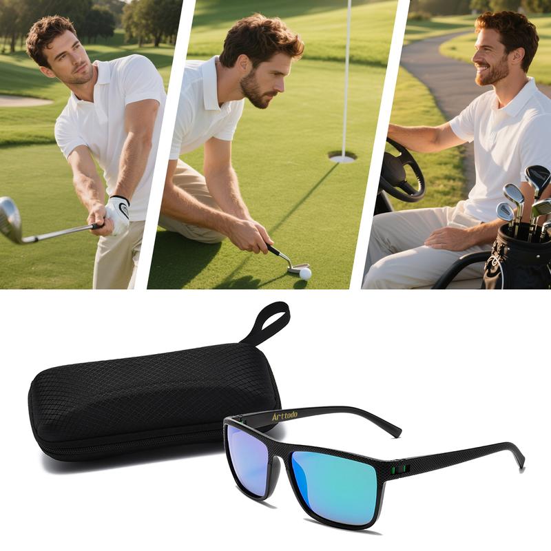 UV Polarized Sunglasses for Men, Lightweight Sunglasses with UV Protection for Golf, Golf Accessories for Man, Golf Gift