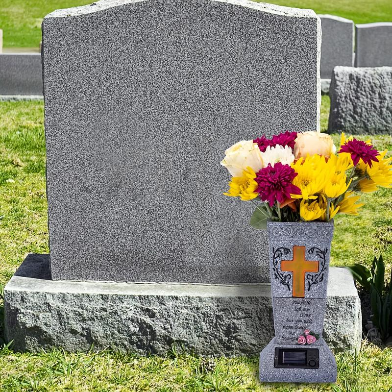 ✨Solar Cemetery Grave Vase with LED💐