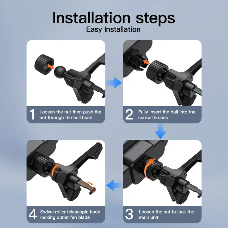 15W Wireless Fast-Charging Car Phone Mount for Foldable & Regular Smartphones