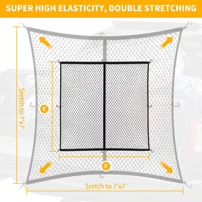 🔥Last Day Sale 49% OFF-Highly Elastic Cargo Net Truck Bed Cargo Mesh Organizer