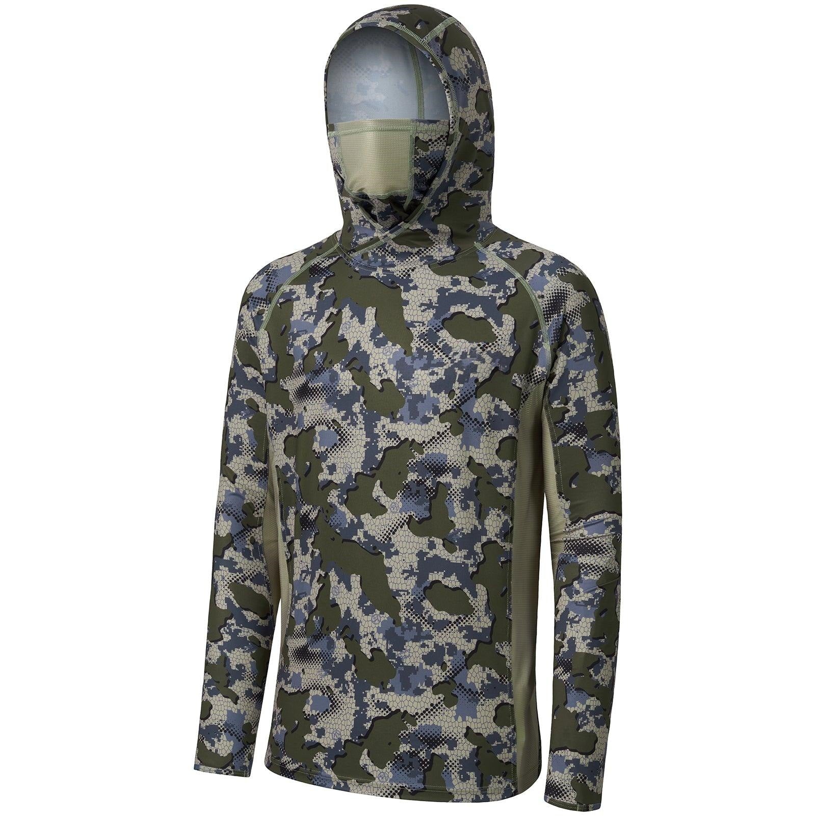 🎁Last Day Promotion 49% OFF🔥UPF 50+ Men's Hunting Shirts with Mask Long Sleeve Camo Fishing Hoodie