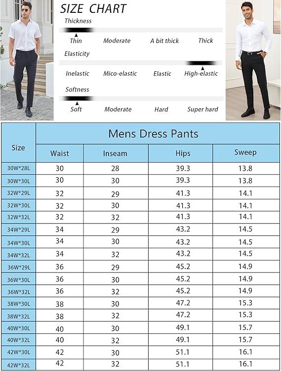 Men's Stretch No-Iron Golf Dress Pants