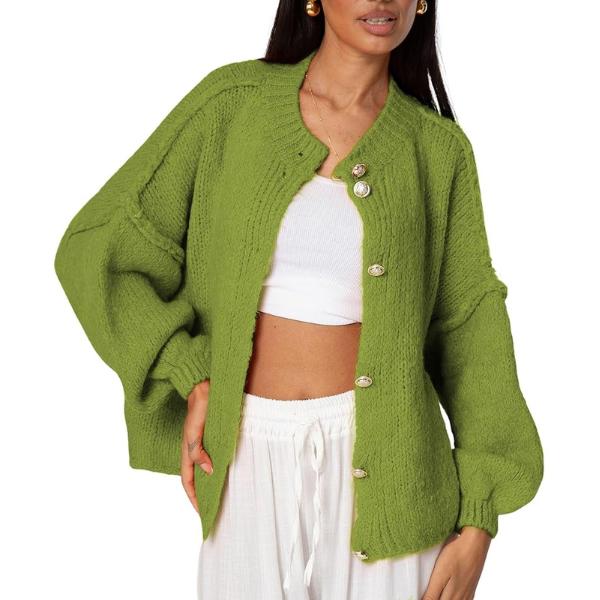 🧶Women's Oversized Knit Cardigan - Lightweight Button Up