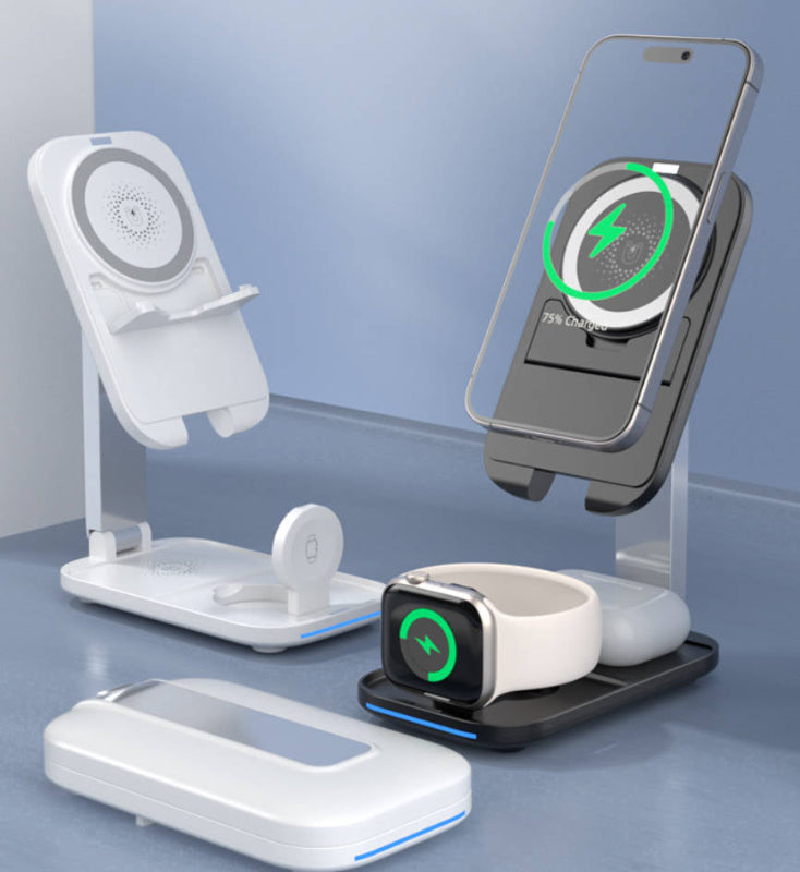 ⌚🎧3-in-1 Foldable Wireless Power Bank📱