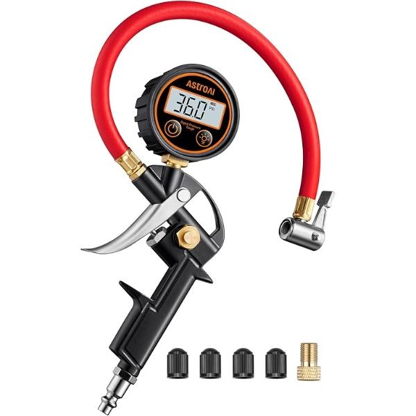 🚗 250 PSI Digital Tire Gauge: Inflate & Measure🛞