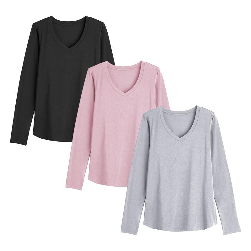 🍂 Women’s 3-Pack Long Sleeve Casual Fall Tops