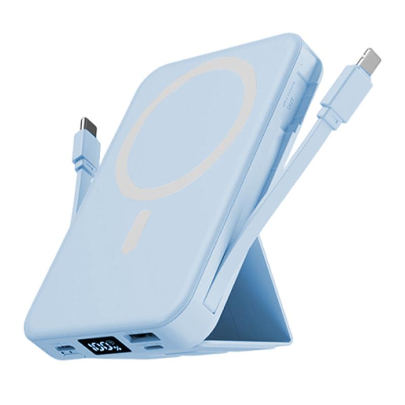 Magnetic Wireless Power Bank 10000mAh 22.5W PD Fast Charging phone holder LED Display Portable Charger with Stand