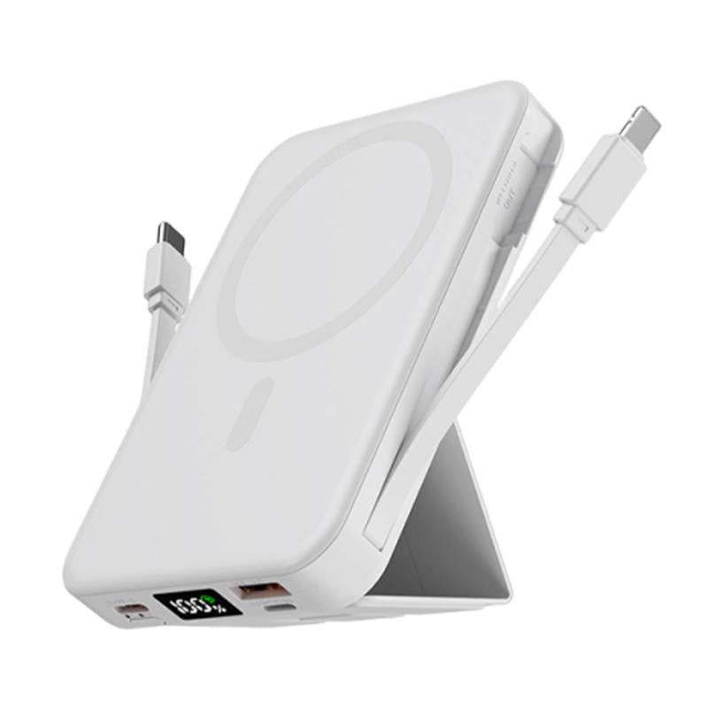 Magnetic Wireless Power Bank 10000mAh 22.5W PD Fast Charging phone holder LED Display Portable Charger with Stand