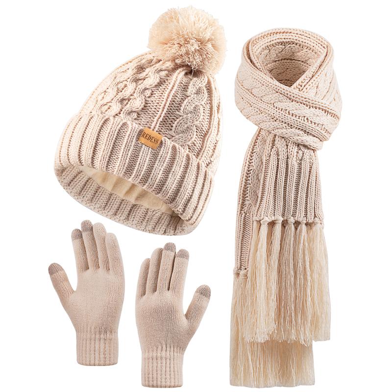 🎀3PC Women’s Winter Knit Set❤️