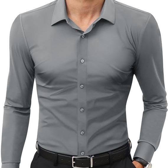 Men's 16-Way Stretch Slim Fit Dress Shirt