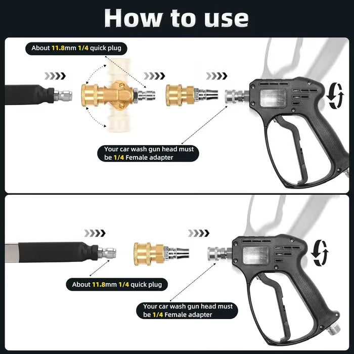 🚗 24" Radiator Cleaning Wand with 180° Quick Coupler